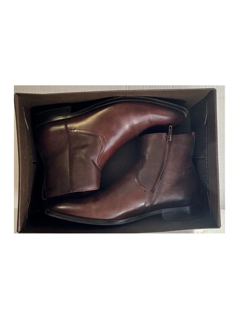 Florsheim Men's Brown Leather Chukka Boots - Zip Ankle Style